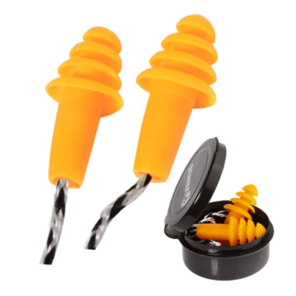 VENUS N-303, ISI approved Washable/Reusable Sound Reducing Earplugs,(Pack of 10), NRR 27 db Ear Protection, Use for Yoga, Airplane, City travel, Meditation, Industry, Orange Color
