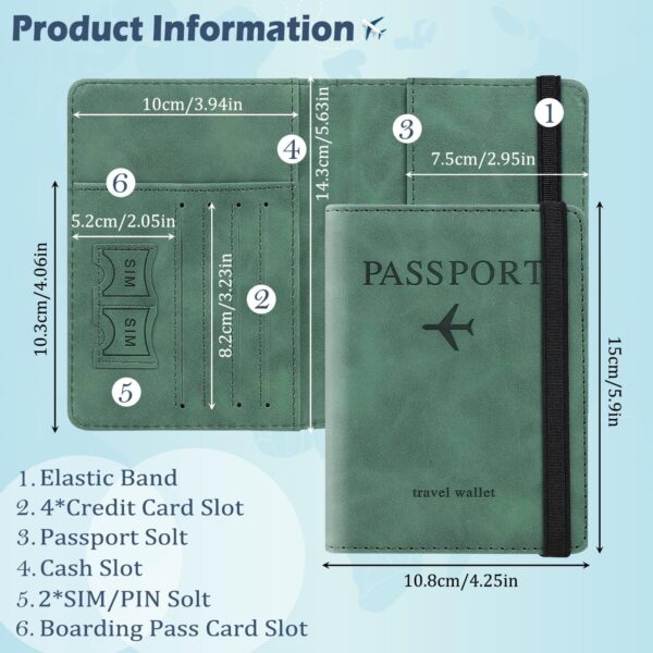 BOLDSTUFF Combo 2 Pcs Passport Holder Passport Cover with Credit Card Slot and BoardingPass Slot Bi Fold Passport Wallet Case Book Travel Must Have RFID Blocking Leather Combo Unisex BlueGreen