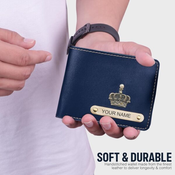 1739090582 The Wallet Store Personalized Passport Cover Wallet Keychain Eyewear Case Combo with Name Charms Best Customized Gifts for Men Husband Boyfriend Father Brother Etc Blue