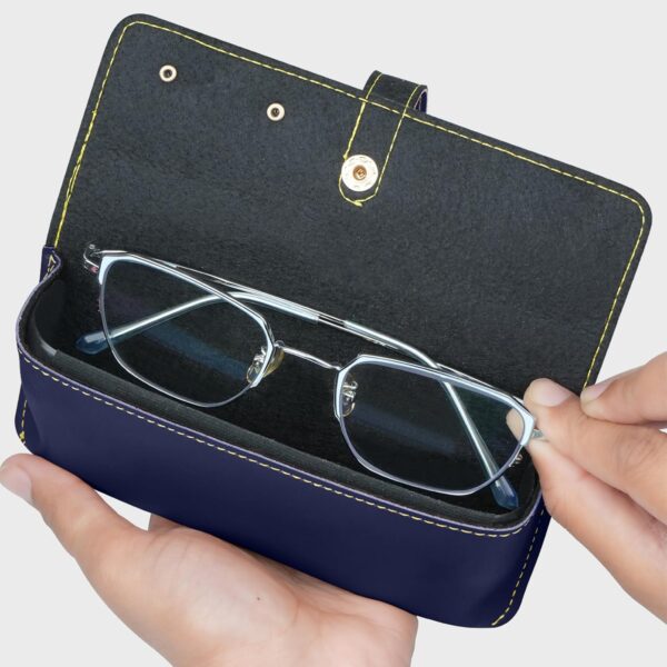 1739090587 The Wallet Store Personalized Passport Cover Wallet Keychain Eyewear Case Combo with Name Charms Best Customized Gifts for Men Husband Boyfriend Father Brother Etc Blue