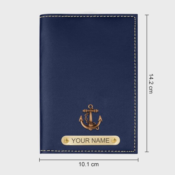 1739090591 The Wallet Store Personalized Passport Cover Wallet Keychain Eyewear Case Combo with Name Charms Best Customized Gifts for Men Husband Boyfriend Father Brother Etc Blue