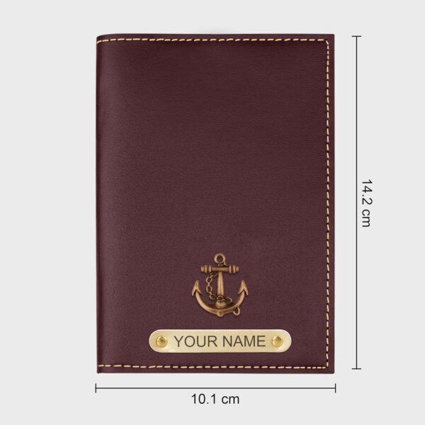 1741111585 The Wallet Store Personalized Passport Cover Wallet Keychain Eyewear Case Combo with Name Charms Best Customized Gifts for Men Husband Boyfriend Father Brother Etc Brown