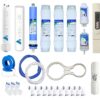 Aqua Ace Complete RO Service Filter kit of 100 GPD HI TDS (3000) Hi Flow Membrane, UF, Mineral, Inline and TDS Meter with All Accessories for All Water Purifier