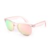 FEISEDY Women Retro Polarized Sunglasses Classic 80s Men Sunglasses Trendy UV400 B1858, Pink Frame & Pink Mirror Lens, 54mm