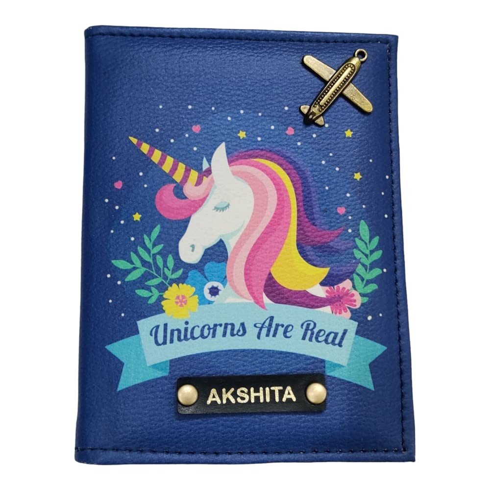 Giftsclub Poly Canvas Unicorn Unisex Passport Cover (Navy Blue) Giftsclub Poly Canvas Unicorn Unisex Passport Cover (Navy Blue)