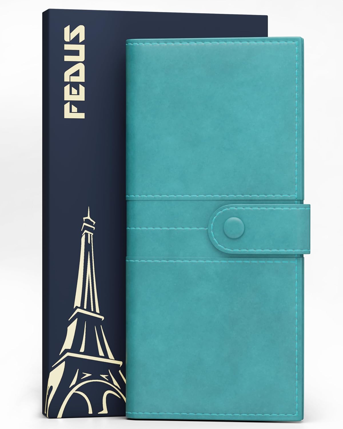 FEDUS Premium Long Currency Holder, Passport Holder for Unisex, Passport FEDUS Premium Long Currency Holder, Passport Holder for Unisex, Passport Cover Case Wallet with Card Holder, ID Card, Ticket, Currency, Boarding Pass Slots RFID Protected Travel Accessories Organiser