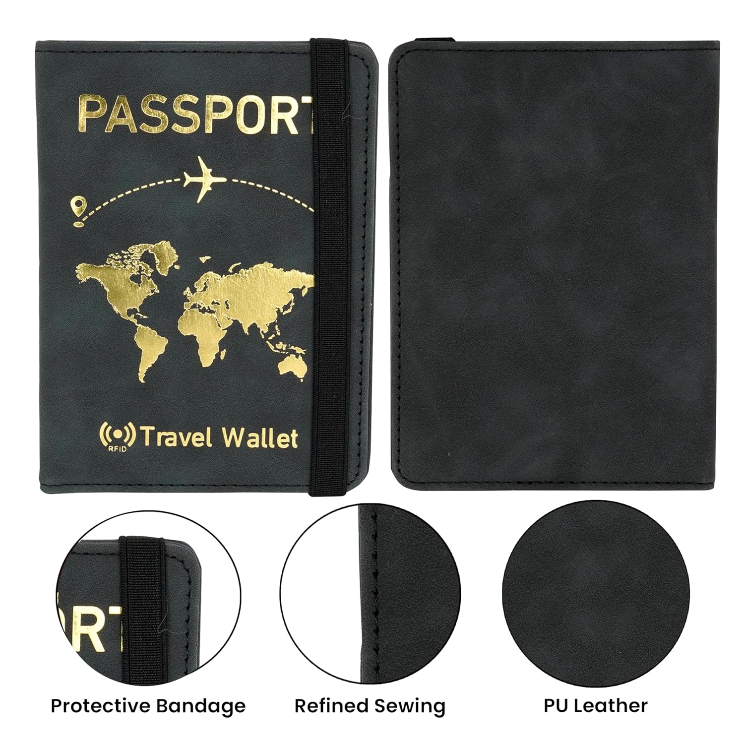 1734430108_Storite-RFID-Blocking-PU-Leather-Travel-Passport-Holder-Cover-Travel-Wallet-Organizers-Passport-Case-Travel-Document-Organizer-for-Men-WomenDark-Grey-14.8-X-11-CM.jpg 1734430108 Storite RFID Blocking PU Leather Travel Passport Holder Cover Travel Wallet Organizers Passport Case Travel Document Organizer for Men WomenDark Grey 14.8 X 11 CM