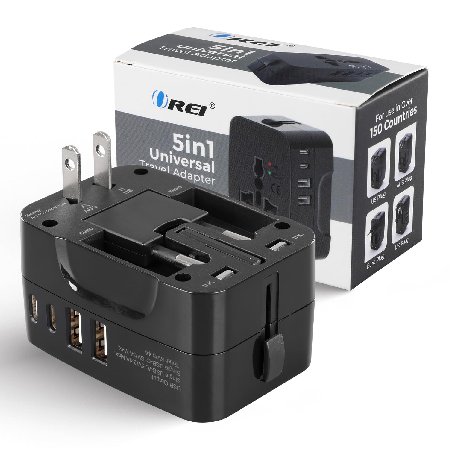 1735298890_Orei-5-in-1-Universal-Travel-Adapter-with-Type-C-International-Travel-Adapter-2X-USB-A-and-2X-USB-C-3.4A-Universal-Socket-for-USA-UK-Europe-More-–-CE-FCC-Certified-3-Year-Warranty.jpg 1735298890 Orei 5 in 1 Universal Travel Adapter with Type C International Travel Adapter 2X USB A and 2X USB C 3.4A Universal Socket for USA UK Europe More – CE FCC Certified 3 Year Warranty
