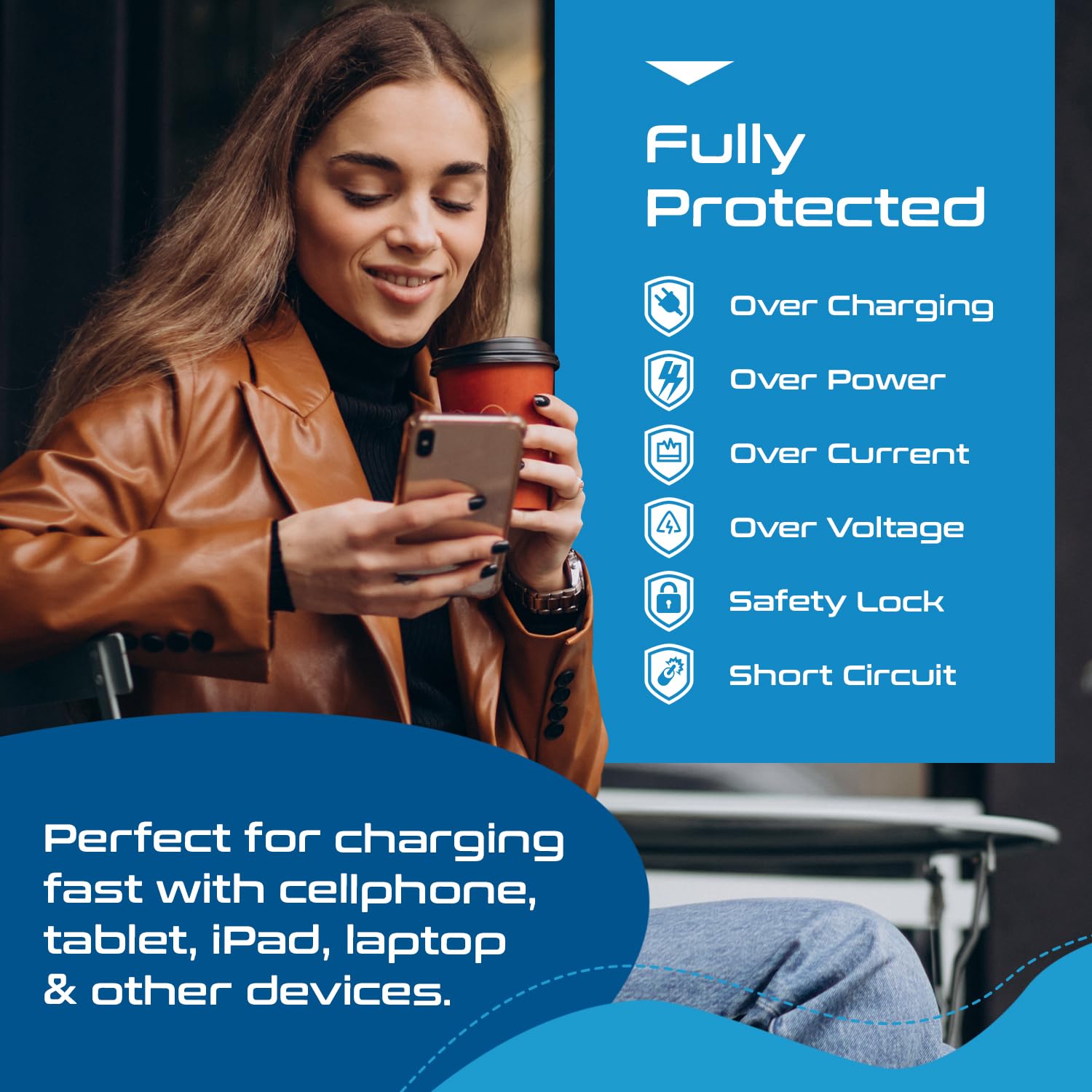 1735356113 Ceptics Universal Charger Adapter 3 in 1 Universal Travel Adapter All in One Universal Travel Accessories 2 USB 2.4A 100 250 Voltage Travel Charger International Travel Adapter White