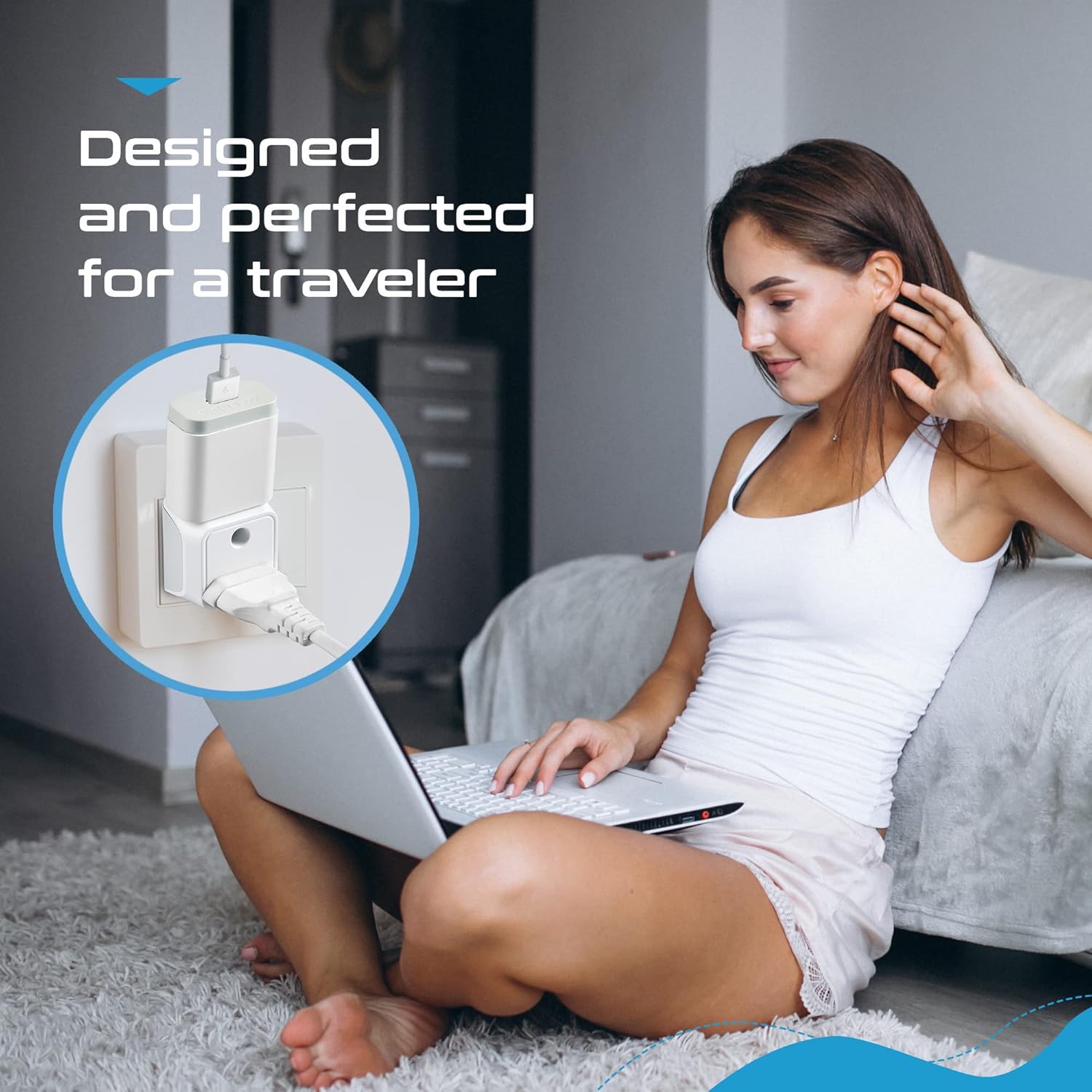 1735372966 Ceptics India to UK UAE Travel Adapter Plug – 2 in 1 Hong Kong Adapter Type G CE Certified RoHS Compliant – White 2 Pack Lifetime Limited Warranty