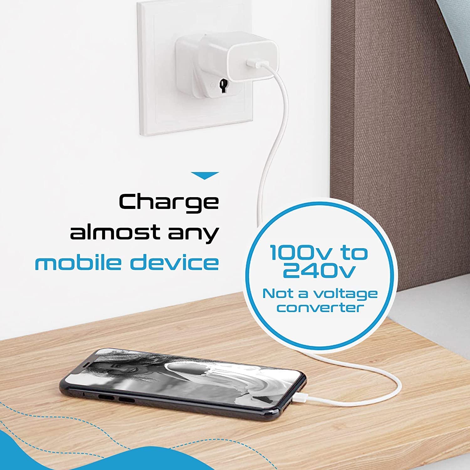 1735406870 KAVANA 3pcs Type A US Converter Plug India to USA Universal Travel Adapter for USA Canada Mexico Brazil Philippines Cuba Thailand Taiwan Japan Panama etc