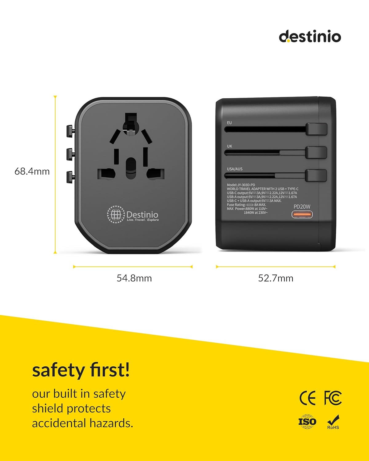 1735408893_Destinio-Universal-Travel-Adapter-Type-C-20W-PD-4-in-1-Fast-Charging-Travel-Adaptor-International-All-in-One-1-x-Type-C-2-x-USB-Universal-Charger-Adapter-for-US-UK-Europe.jpg 1735408893 Destinio Universal Travel Adapter Type C 20W PD 4 in 1 Fast Charging Travel Adaptor International All in One 1 x Type C 2 x USB Universal Charger Adapter for US UK Europe