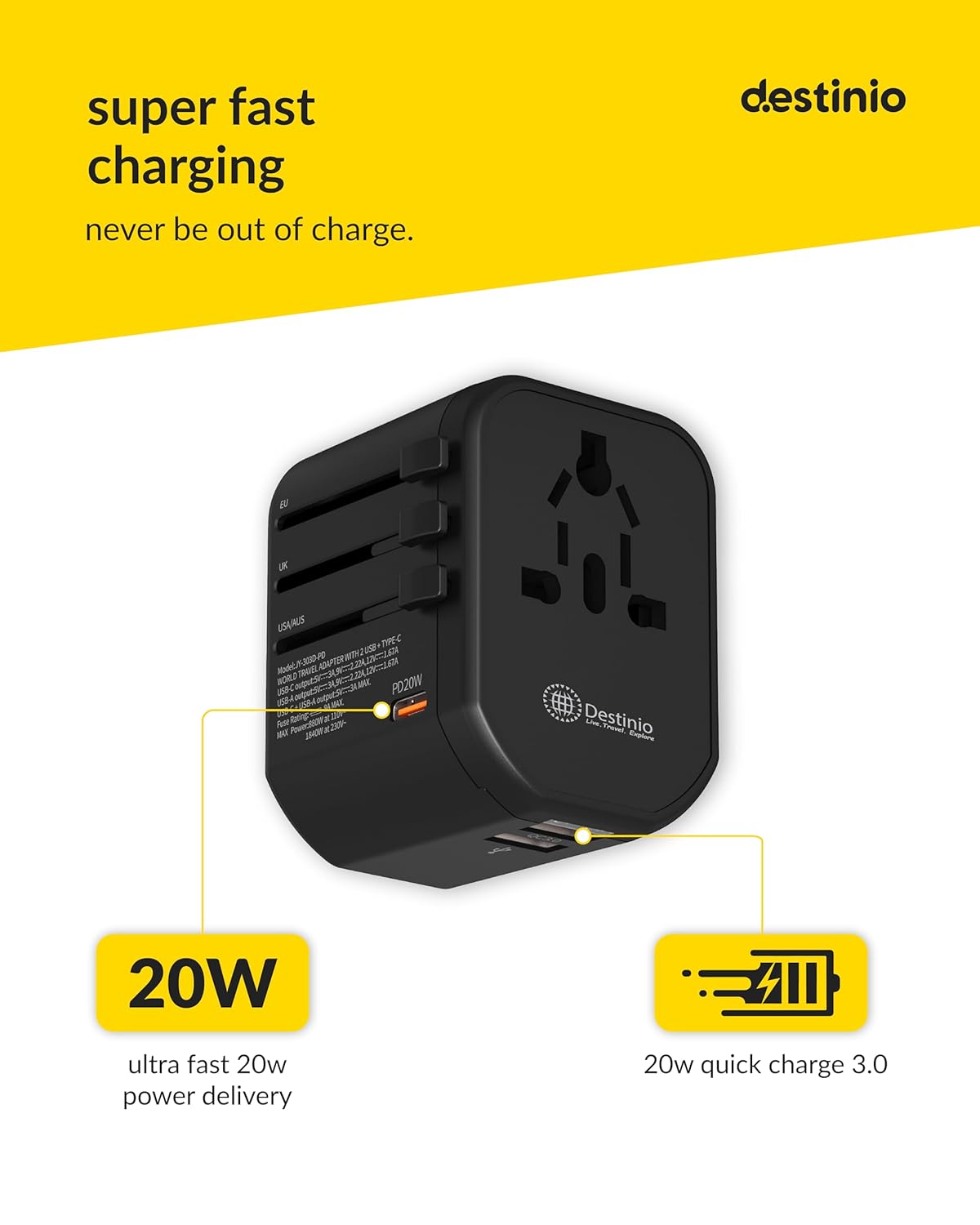 1735408895_Destinio-Universal-Travel-Adapter-Type-C-20W-PD-4-in-1-Fast-Charging-Travel-Adaptor-International-All-in-One-1-x-Type-C-2-x-USB-Universal-Charger-Adapter-for-US-UK-Europe.jpg 1735408895 Destinio Universal Travel Adapter Type C 20W PD 4 in 1 Fast Charging Travel Adaptor International All in One 1 x Type C 2 x USB Universal Charger Adapter for US UK Europe