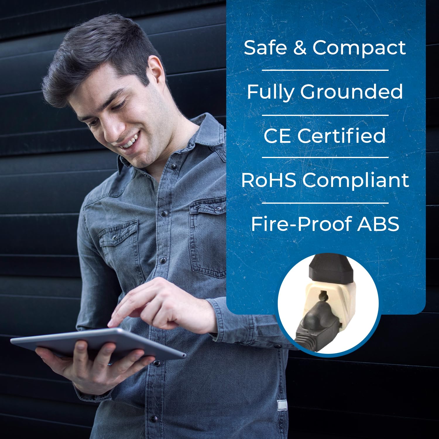 1735414188 OREI India USA Adapter India to Universal Travel Adapter for USA Japan Canada Plug Adapter Type B Plug 2 in 1 Perfect for Laptop Camera Charger and More CE RoHS Beige