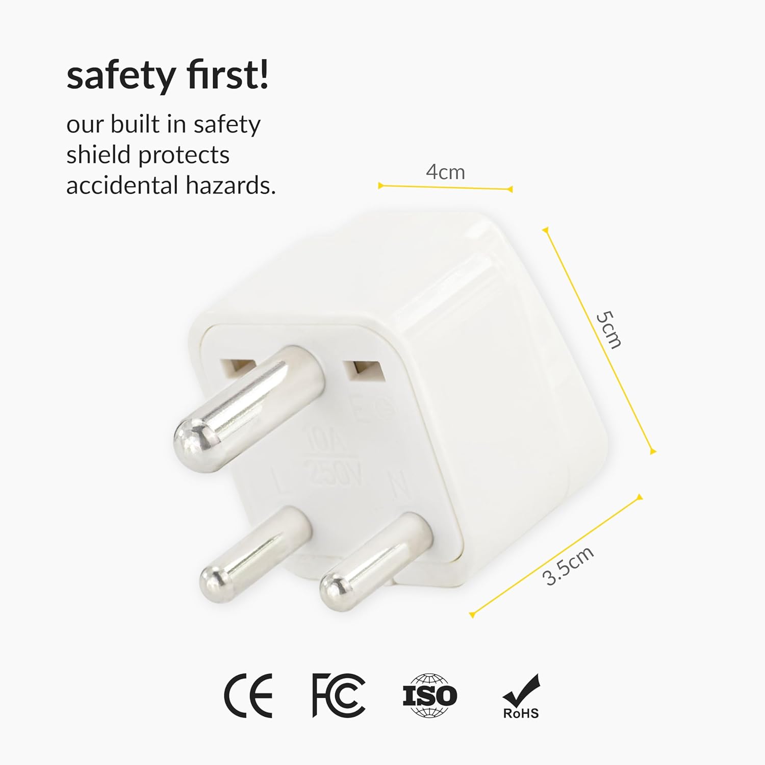 1735419340_Destinio-World-USA-UK-Canada-Europe-and-More-to-India-Travel-Adapter-Plug-Type-D-10-Year-Warranty-1-Socket-US-to-India-Adapter-UK-to-India.jpg 1735419340 Destinio World USA UK Canada Europe and More to India Travel Adapter Plug Type D 10 Year Warranty 1 Socket US to India Adapter UK to India