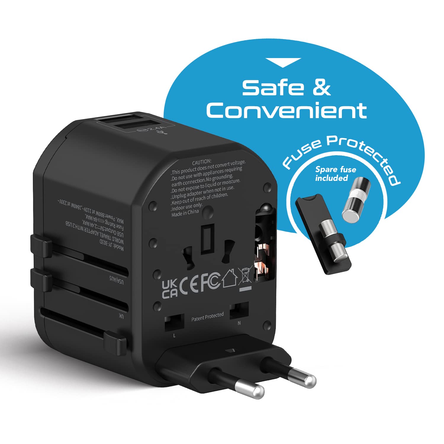 1735421203_Ceptics-Universal-Travel-Adapter-3-in-1-Worldwide-Travel-Adapter-Universal-Plug-Socket-and-2-x-USB-with-2.4A-International-Travel-Adapter.jpg 1735421203 Ceptics Universal Travel Adapter 3 in 1 Worldwide Travel Adapter Universal Plug Socket and 2 x USB with 2.4A International Travel Adapter