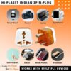 1735423054 Hi PLASST 6amp to 13amp 3pin Plug Type D Adapter Pack of 2 USA UK Canada Europe to India Travel Adaptor Three Pin Converter Universal Socket for HomeOffices Hotels for Mobiles Laptop
