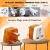 1735423055 Hi PLASST 6amp to 13amp 3pin Plug Type D Adapter Pack of 2 USA UK Canada Europe to India Travel Adaptor Three Pin Converter Universal Socket for HomeOffices Hotels for Mobiles Laptop