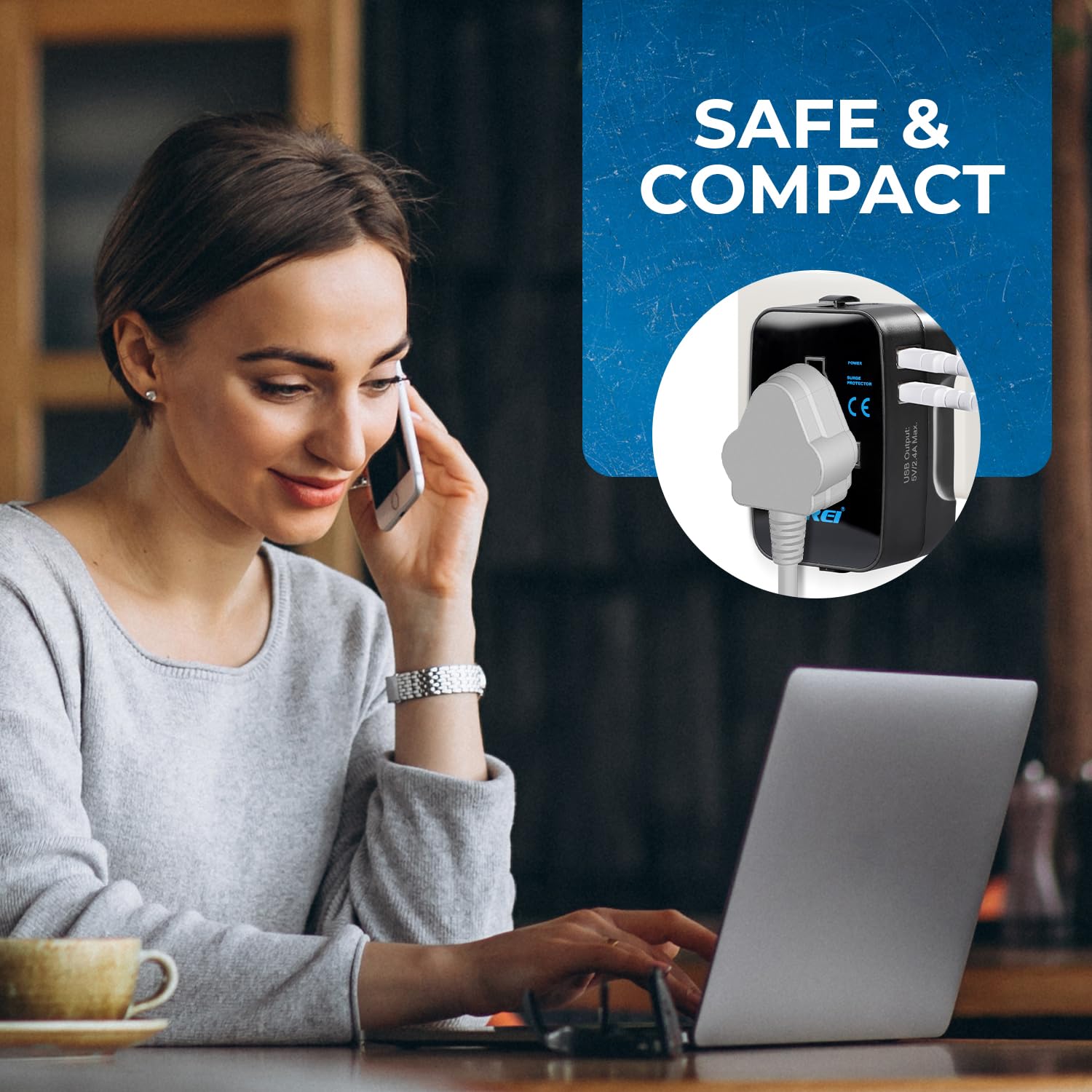 1735524561 Orei Universal Travel Adapter 3 in 1 Worldwide Travel Adapter with Dual USB Universal Socket with 2X USB A 2.4A Travel Adapter for US Europe More 10 Year Warranty