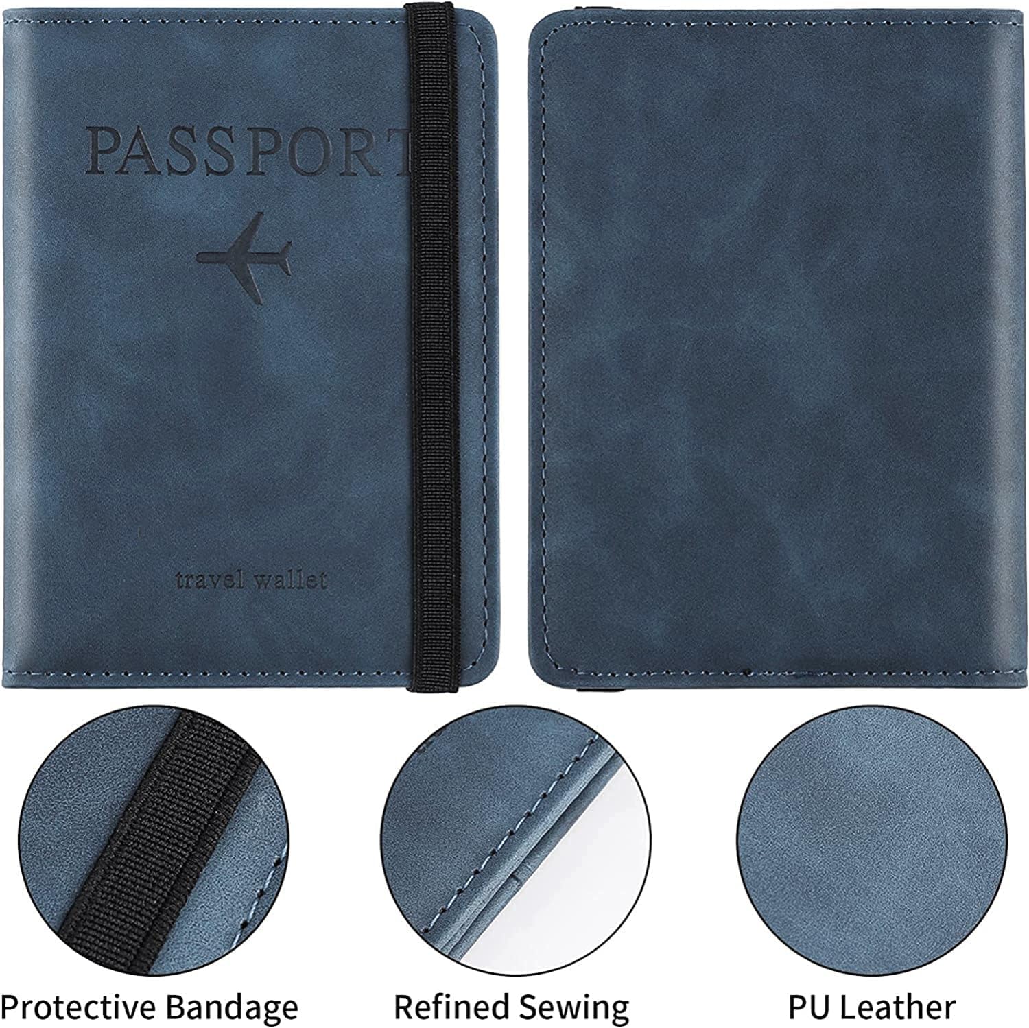 BOLDSTUFF-Passport-Holder-Passport-Cover-with-Credit-Card-Slot-and-BoardingPass-Slot-Bi-Fold-Passport-Wallet-Case-Book-Travel-Must-Have-RFID-Blocking-PU-Leather-Travel-Accessories-UnisexBlue.jpg BOLDSTUFF Passport Holder Passport Cover with Credit Card Slot and BoardingPass Slot Bi Fold Passport Wallet Case Book Travel Must Have RFID Blocking PU Leather Travel Accessories