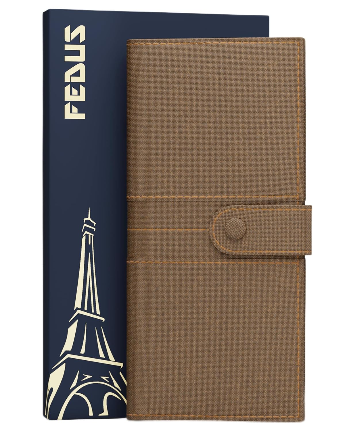 FEDUS Premium Long Currency Holder, Passport Holder for Unisex, Passport FEDUS Premium Long Currency Holder, Passport Holder for Unisex, Passport Cover Case Wallet with Card Holder, ID Card, Ticket, Currency, Boarding Pass Slots RFID Protected Travel Accessories Organiser