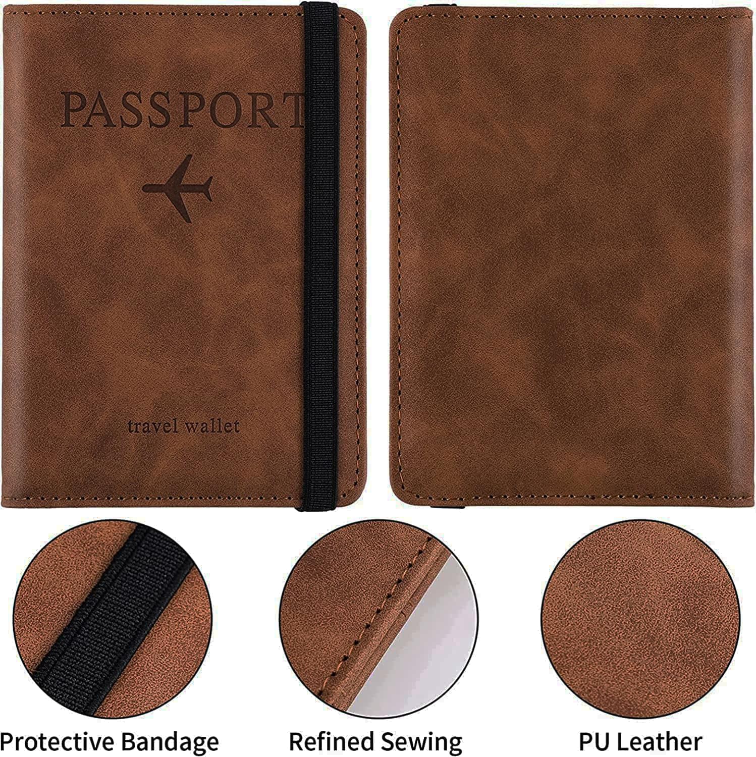 MONJAY-Premium-Passport-Holder-Cover-Travel-Wallet-Organiser-Passport-Case-with-PU-Leather-Travel-Document-Holder-for-Men-Women-Travel-Accessories-Brown.jpg MONJAY Premium Passport Holder Cover Travel Wallet Organiser Passport Case with PU Leather Travel Document Holder for Men Women Travel Accessories Brown