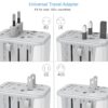TESSAN Universal Power Adapter International Plug Adaptor with 4 USB Ports 1 USB C Travel Worldwide Essentials Wall Charger for US to Europe Germany France Spain Ireland AustraliaType CGAI
