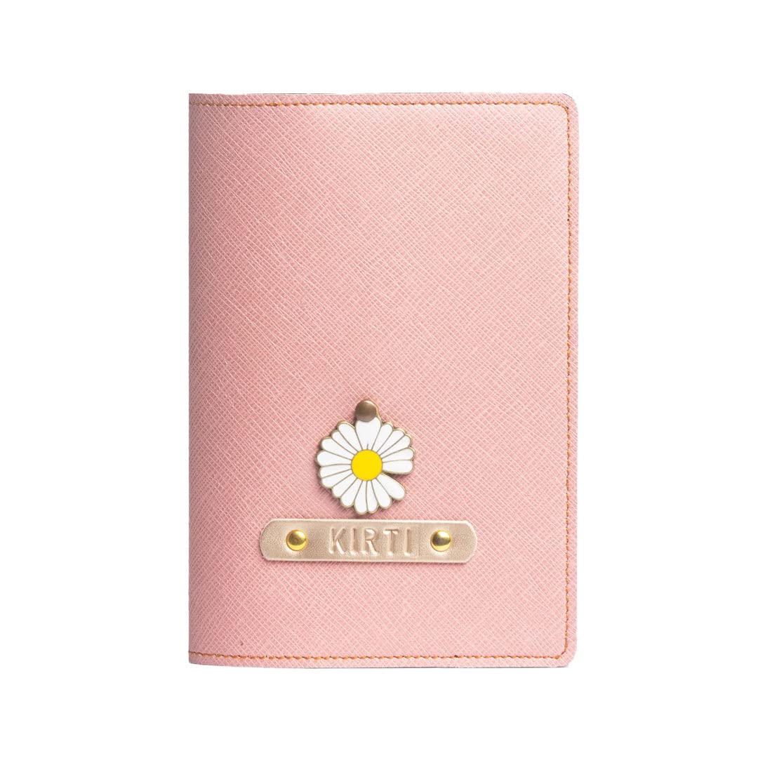 The Messy Corner Personalized Passport Cover for Men and Women The Messy Corner Personalized Passport Cover for Men and Women | Customized Travel Accessories Organizer | Vegan Leather Passport Holder | Unisex Handcrafted Gift | Salmon