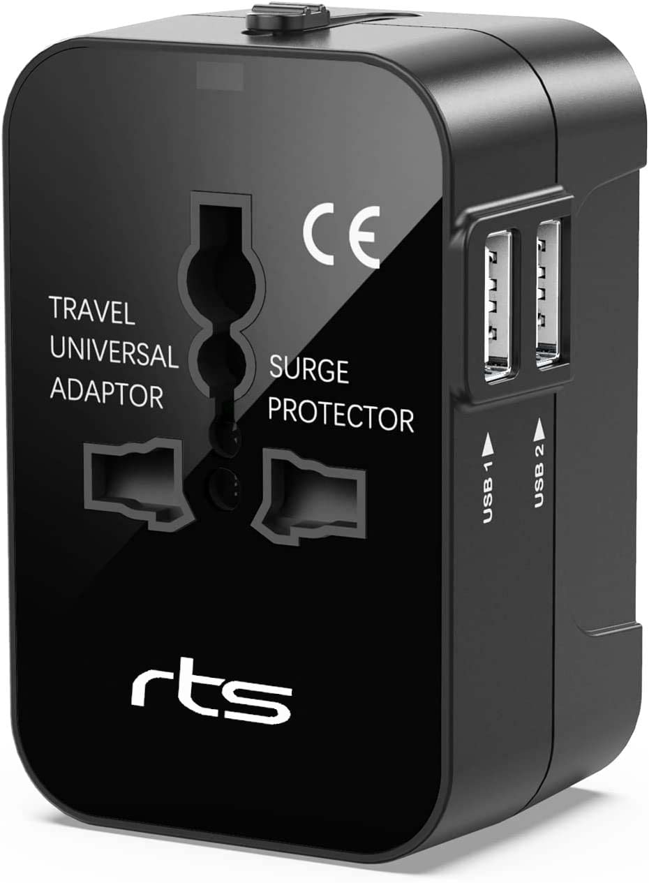 rts 2025 Dual USB Universal Travel Adapter Worldwide All in rts 2025 Dual USB Universal Travel Adapter Worldwide All in One International Universal Power Travel Adaptor Wall Charger AC Power Plug Adapter with 2.1 A to 6A Max Dual USB Charging Ports