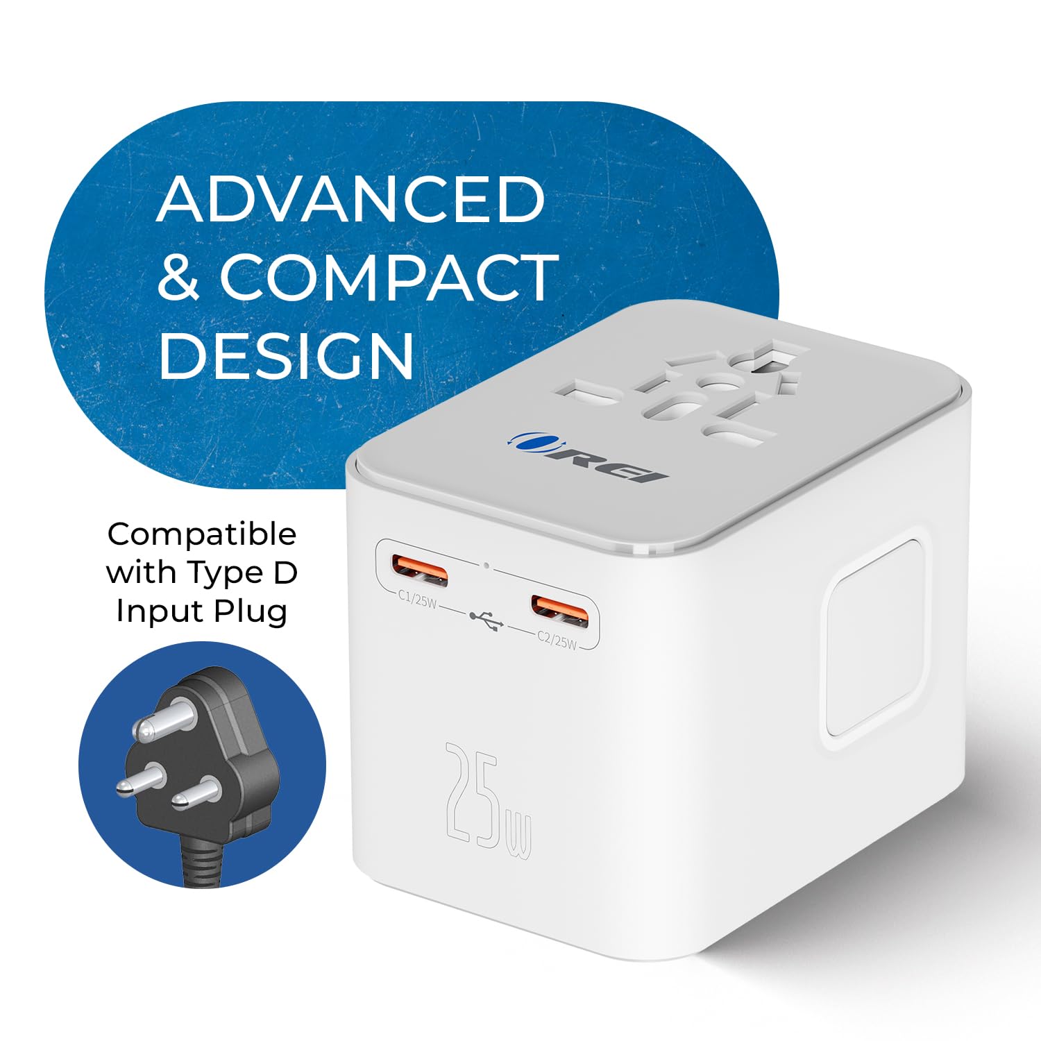 1735957066_OREI-25Watt-Universal-Charger-Adapter-2X-USBC-1XUSB-A-4-in-1-International-Travel-Adapter-10-Years-Warranty-Universal-Travel-Adapter-Compatible-150-Countries-Type-C-A-G-I-Compatible.jpg 1735957066 OREI 25Watt Universal Charger Adapter 2X USBC 1XUSB A 4 in 1 International Travel Adapter 10 Years Warranty Universal Travel Adapter Compatible 150 Countries Type C A G I Compatible