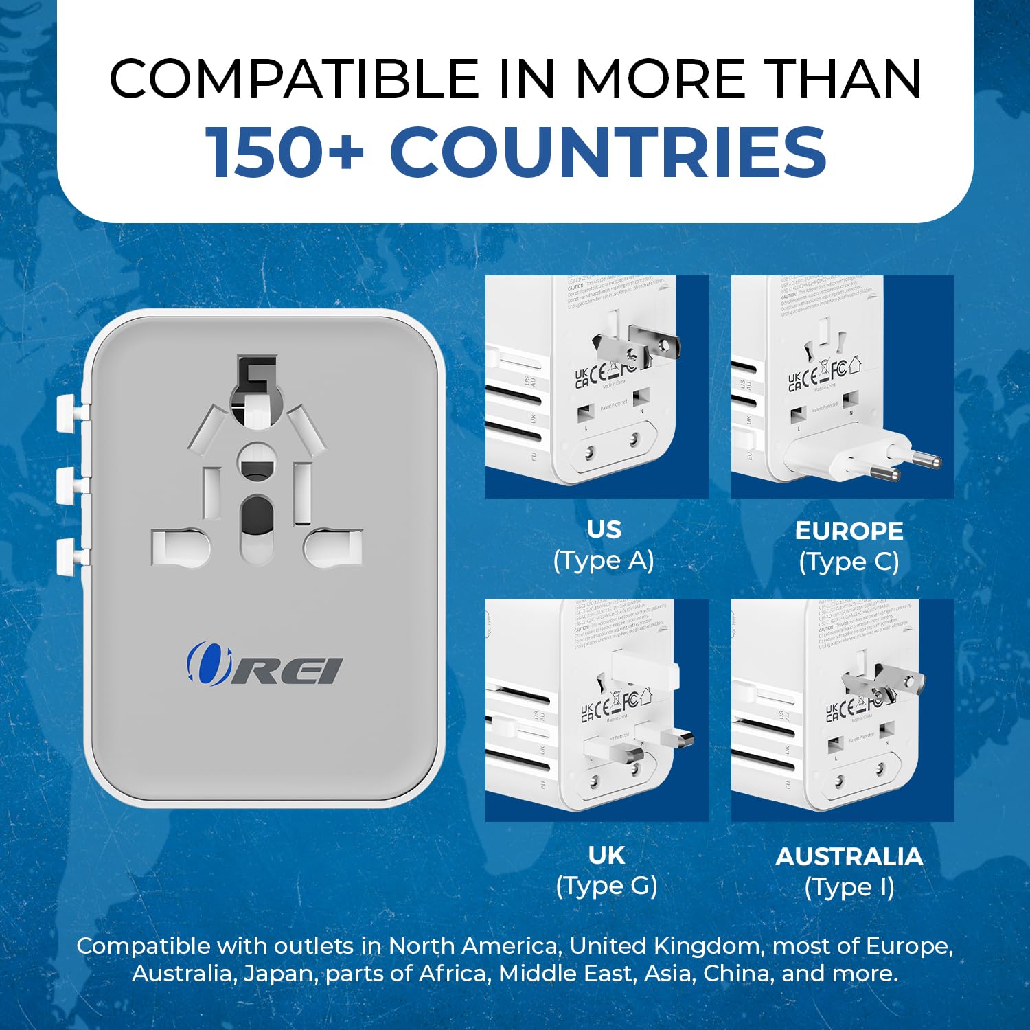 1735957070_OREI-25Watt-Universal-Charger-Adapter-2X-USBC-1XUSB-A-4-in-1-International-Travel-Adapter-10-Years-Warranty-Universal-Travel-Adapter-Compatible-150-Countries-Type-C-A-G-I-Compatible.jpg 1735957070 OREI 25Watt Universal Charger Adapter 2X USBC 1XUSB A 4 in 1 International Travel Adapter 10 Years Warranty Universal Travel Adapter Compatible 150 Countries Type C A G I Compatible
