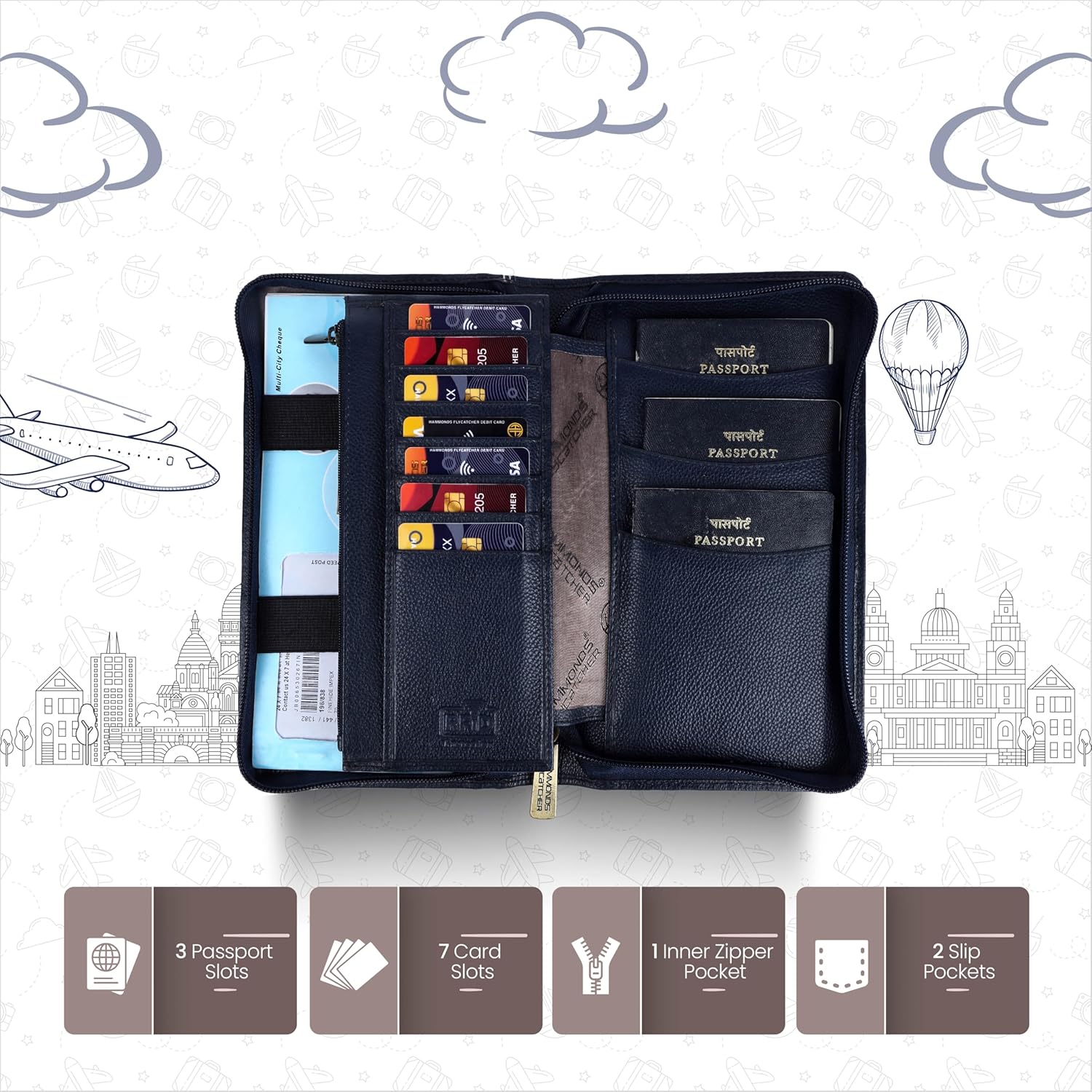 1736494472_HAMMONDS-FLYCATCHER-Genuine-Leather-Passport-Cover-Passport-Holder-for-Men-and-Women-Travel-Accessories-Document-Organizer-RFID-Protected-Passport-Wallet-with-Card-Slots-for-Trips-Blue.jpg 1736494472 HAMMONDS FLYCATCHER Genuine Leather Passport Cover Passport Holder for Men and Women Travel Accessories Document Organizer RFID Protected Passport Wallet with Card Slots for Trips Blue