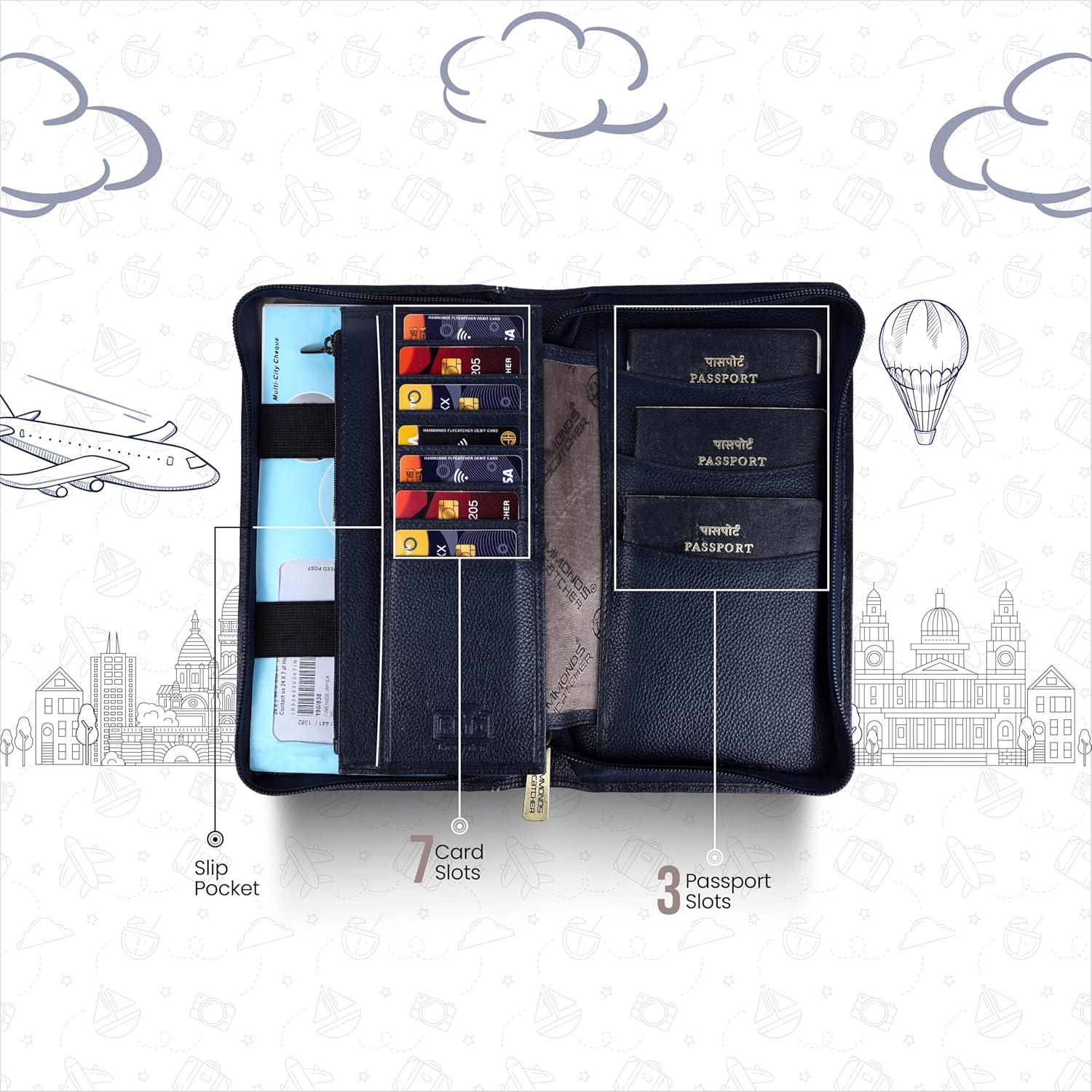 1736494476_HAMMONDS-FLYCATCHER-Genuine-Leather-Passport-Cover-Passport-Holder-for-Men-and-Women-Travel-Accessories-Document-Organizer-RFID-Protected-Passport-Wallet-with-Card-Slots-for-Trips-Blue.jpg 1736494476 HAMMONDS FLYCATCHER Genuine Leather Passport Cover Passport Holder for Men and Women Travel Accessories Document Organizer RFID Protected Passport Wallet with Card Slots for Trips Blue