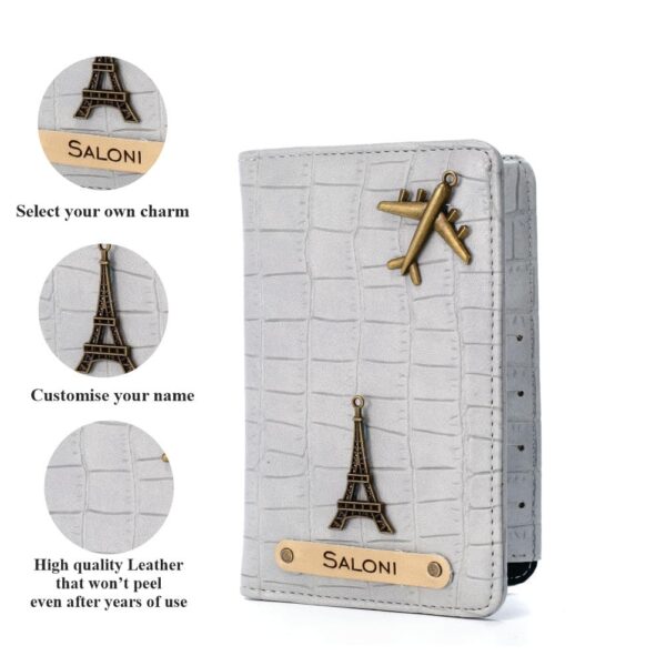 1737013636 AICA Unisex Adult Personalised Name Charm Color Textured Leather Couple Passport Cover 2Pcs Passport Cover For Couple Anniversary Wedding Marriage Gifts For Couples Husband Wife Mr Mrs