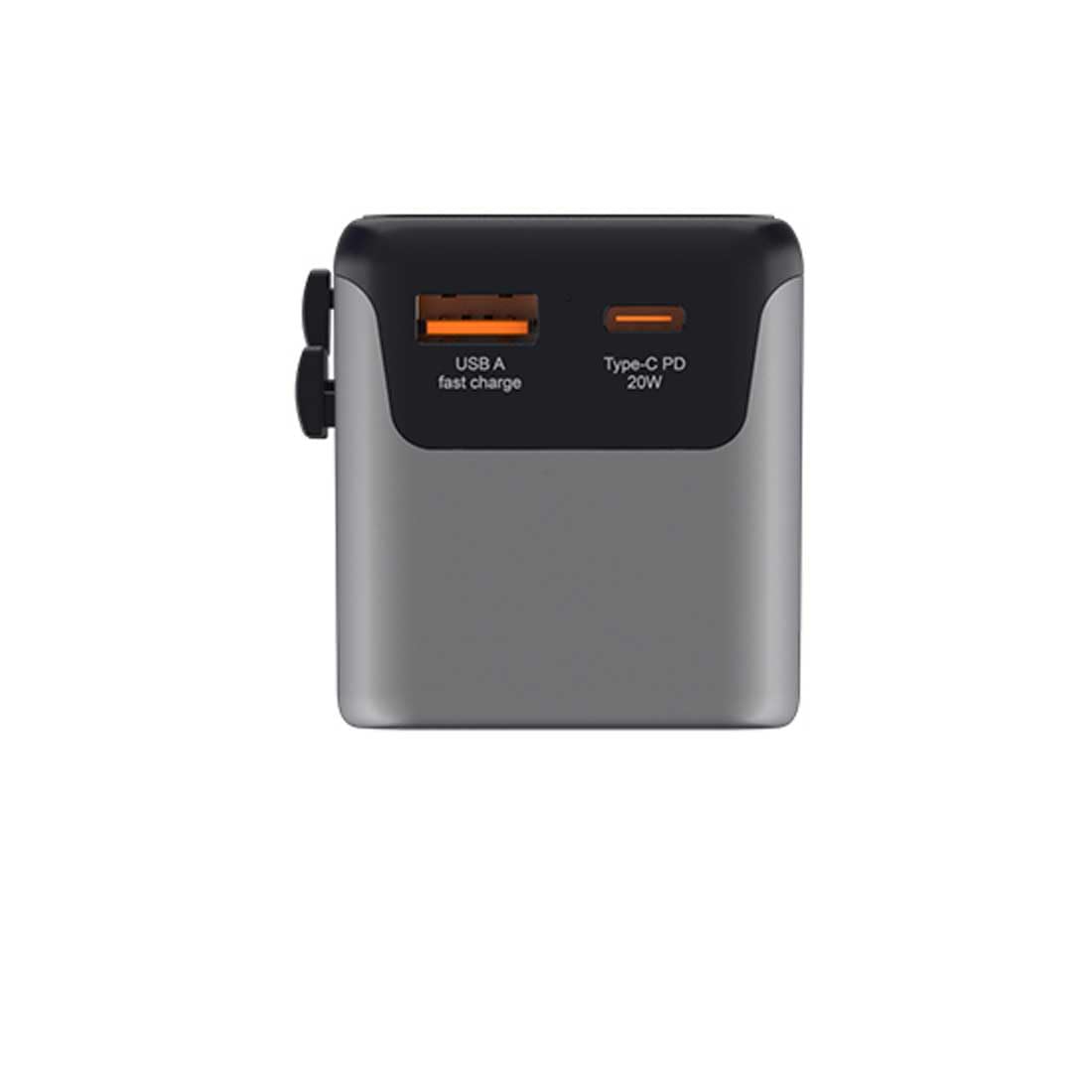 1737100187 Stuffcool Jetset Made in India Universal Travel Adapter with US UK EU AUS pins Works in 150 Countries with PD20W Type C Port and 18W Type A Port Built in Charges iPhones 50 in 30 mins