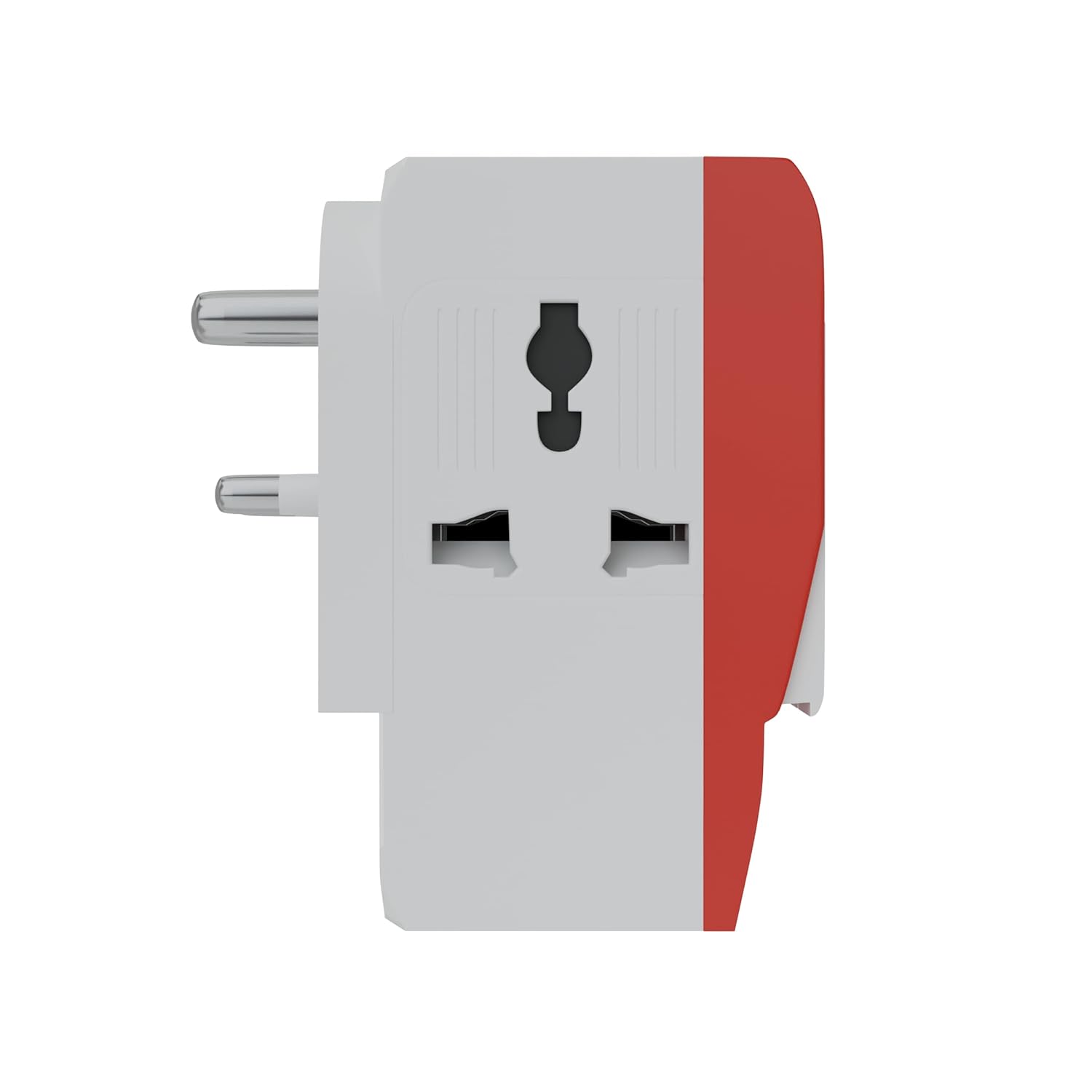 1737186659 rts 3 Pin 3 Way Universal Multiplug Travel Adaptor with Type C PD USB Ports Individual Switch LED Indicator Compatible with HomeOfficeIndustrial UseLaptopDesktopMobilePrinter Red