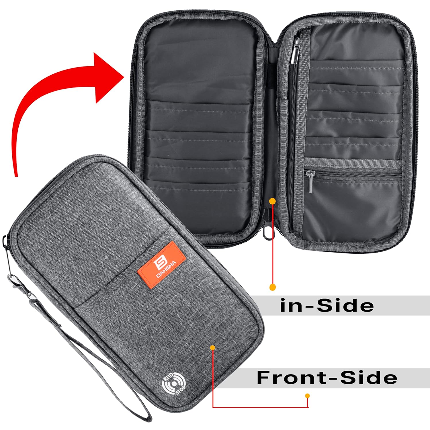 1737532437_DAHSHA-RFID-Travel-Family-Passport-Holder-Wallet-Organizer-for-Passport-Credit-Debit-Bank-Card-Boarding-Pass-with-Removable-Hand-Strap-for-Men-and-Women-Grey-13-x-3-x-23-Cm.jpg 1737532437 DAHSHA RFID Travel Family Passport Holder Wallet Organizer for Passport Credit Debit Bank Card Boarding Pass with Removable Hand Strap for Men and Women Grey 13 x 3 x 23 Cm