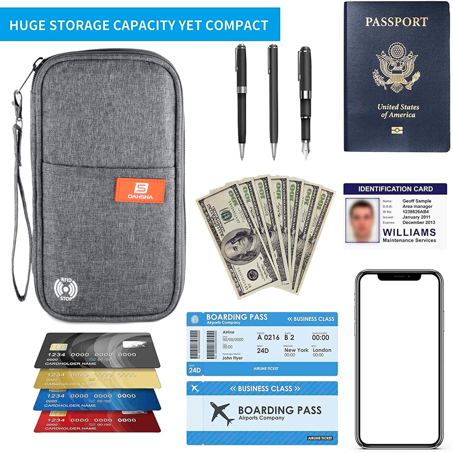 1737532442_DAHSHA-RFID-Travel-Family-Passport-Holder-Wallet-Organizer-for-Passport-Credit-Debit-Bank-Card-Boarding-Pass-with-Removable-Hand-Strap-for-Men-and-Women-Grey-13-x-3-x-23-Cm.jpg 1737532442 DAHSHA RFID Travel Family Passport Holder Wallet Organizer for Passport Credit Debit Bank Card Boarding Pass with Removable Hand Strap for Men and Women Grey 13 x 3 x 23 Cm