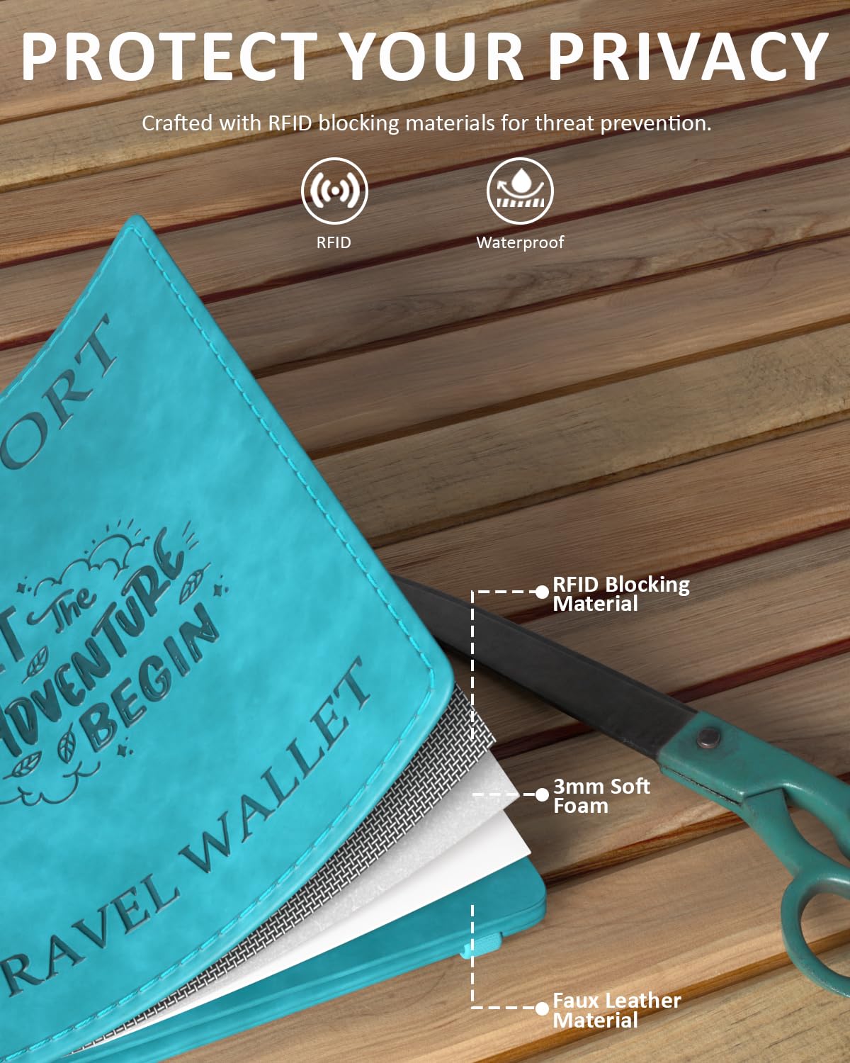 1738311079 FEDUS Faux Leather Premium Passport Holder for Men and Women Passport Cover Case Wallet with CreditDebit Card Boarding Pass Slots RFID Protected Travel Document Accessories Organiser