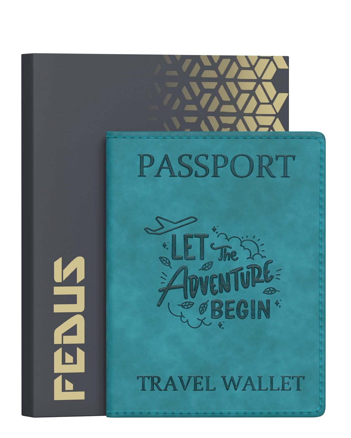 FEDUS Faux Leather Premium Passport Holder for Men and Women Passport Cover Case Wallet with Credit/Debit Card, Boarding Pass Slots, RFID Protected Travel Document Accessories Organiser