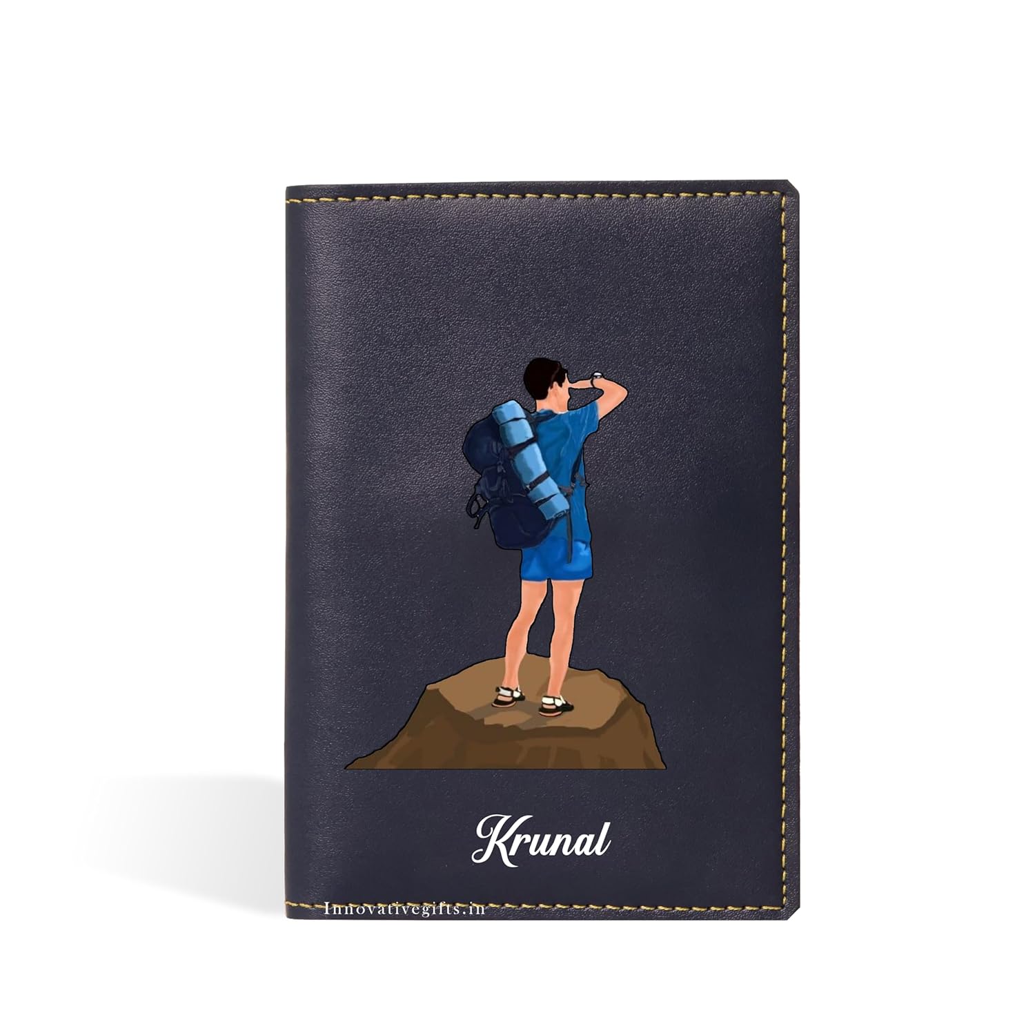 Innovative Gifts Unisex Customized Printed Passport Cover with Custom Name I Personalized PU Leather Unique Travel Accessories Organizer I Classy Stylish Gift for Men Women Kids Pack of 1