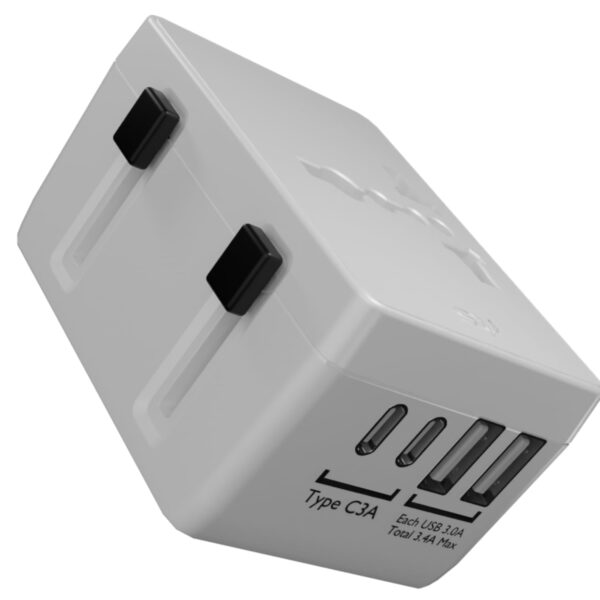 Rts Universal Travel Adapter with 2 Type C 2 USB Ports AC Outlet International Plug Adapter Converter Type CAGI All in One Wall Charger Worldwide Travel Adaptors for US to EU UK AUS Asia