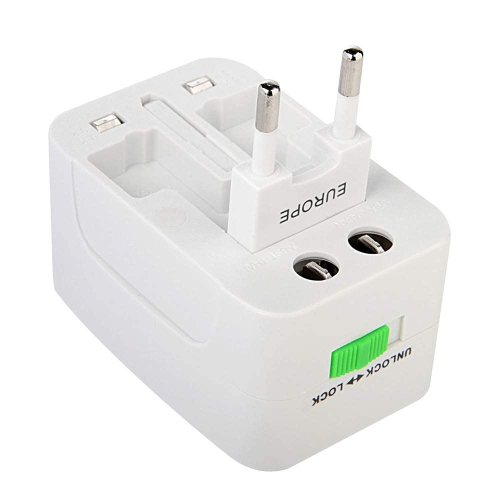 1739004500 Techgadget All in One Universal World Travel AdapterAdaptor Surge Protector Charger Plug for USA Europe United Kingdom Australia China Japan