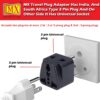 1739267915 MX Universal Travel Adapter Type D World USA UK China More to India 2 in 1 Conversion Plug for Home and Official use Black