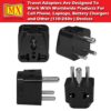 1739267919 MX Universal Travel Adapter Type D World USA UK China More to India 2 in 1 Conversion Plug for Home and Official use Black