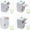 1739354421 Velora Universal Travel Adapter with USB C All in One Worldwide Charger and Power Converter AC Plug Adapter with USB Type C Ports for USA EU UK AUS White