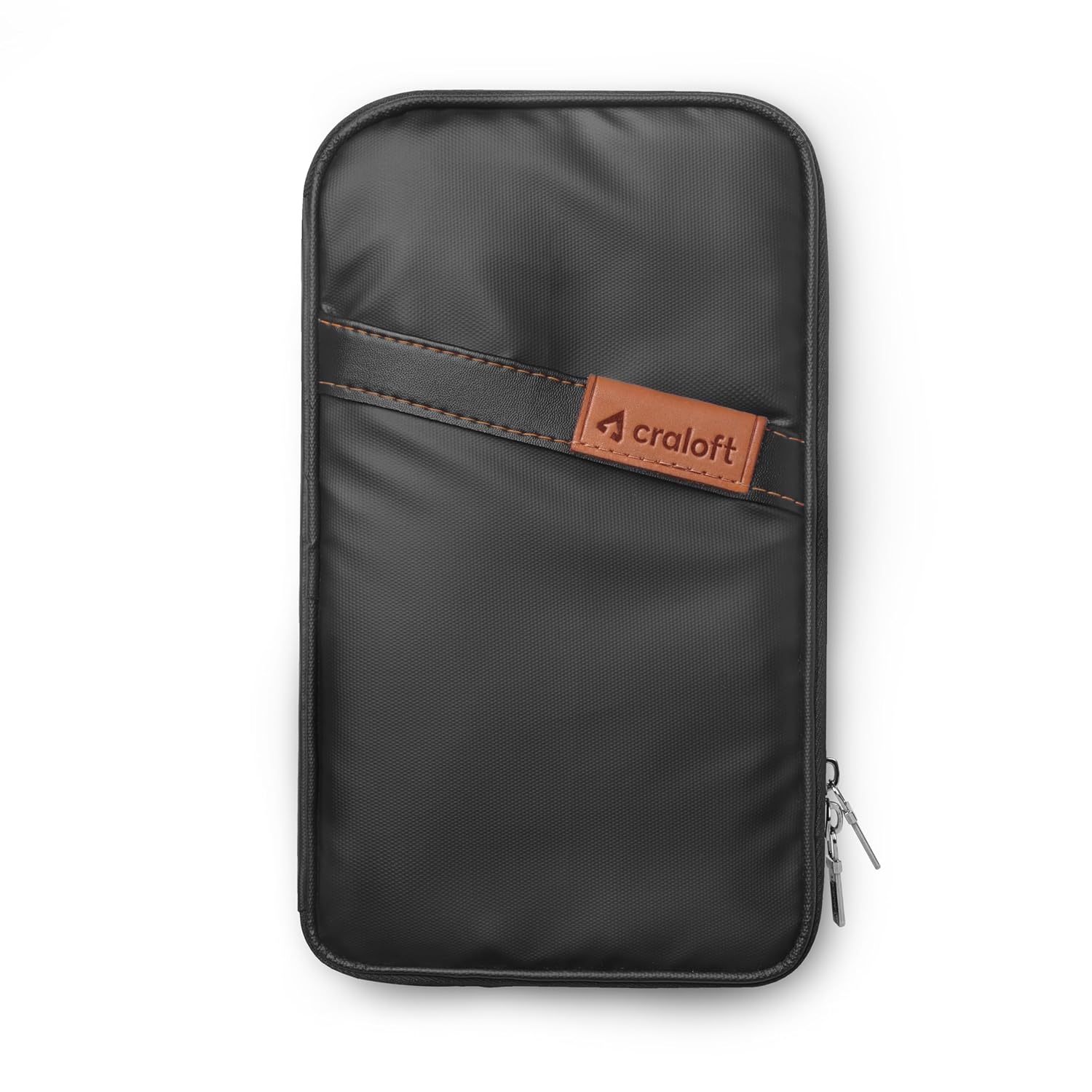 CRALOFT Polyester Passport Holder Bag, Passport Wallet Pouch Cover for CRALOFT Polyester Passport Holder Bag, Passport Wallet Pouch Cover for Men, Women & Family - Travel Essentials Organizer (Black-CPH1)