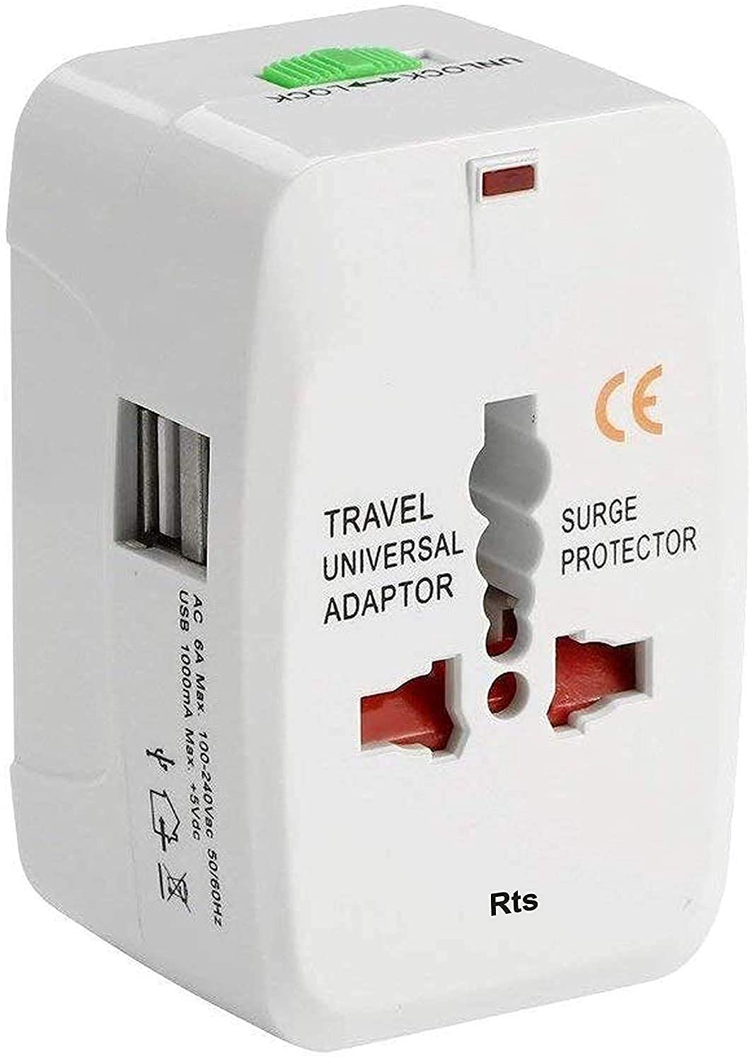 Dmitry 224+ Countries 2024 Universal Travel Adapter Plug Travel Adapter International All in One Universal Travel Adapters Compatible with Smart Phone, Laptop