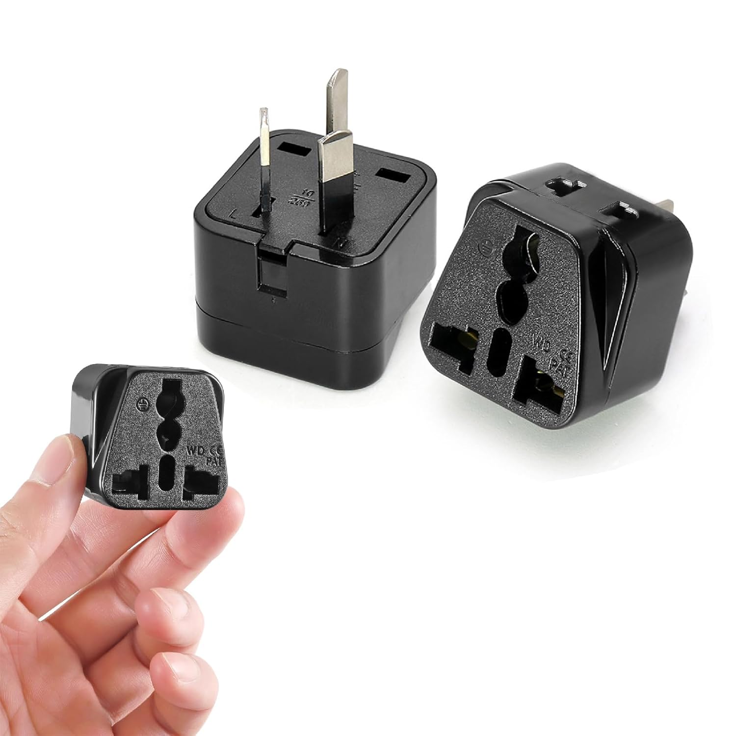 Universal Travel Adapter for China,Australia, New Zealand,2 in 1 Type I Plug Adapter,India to China Plug with Dual Outputs,Pack of 1