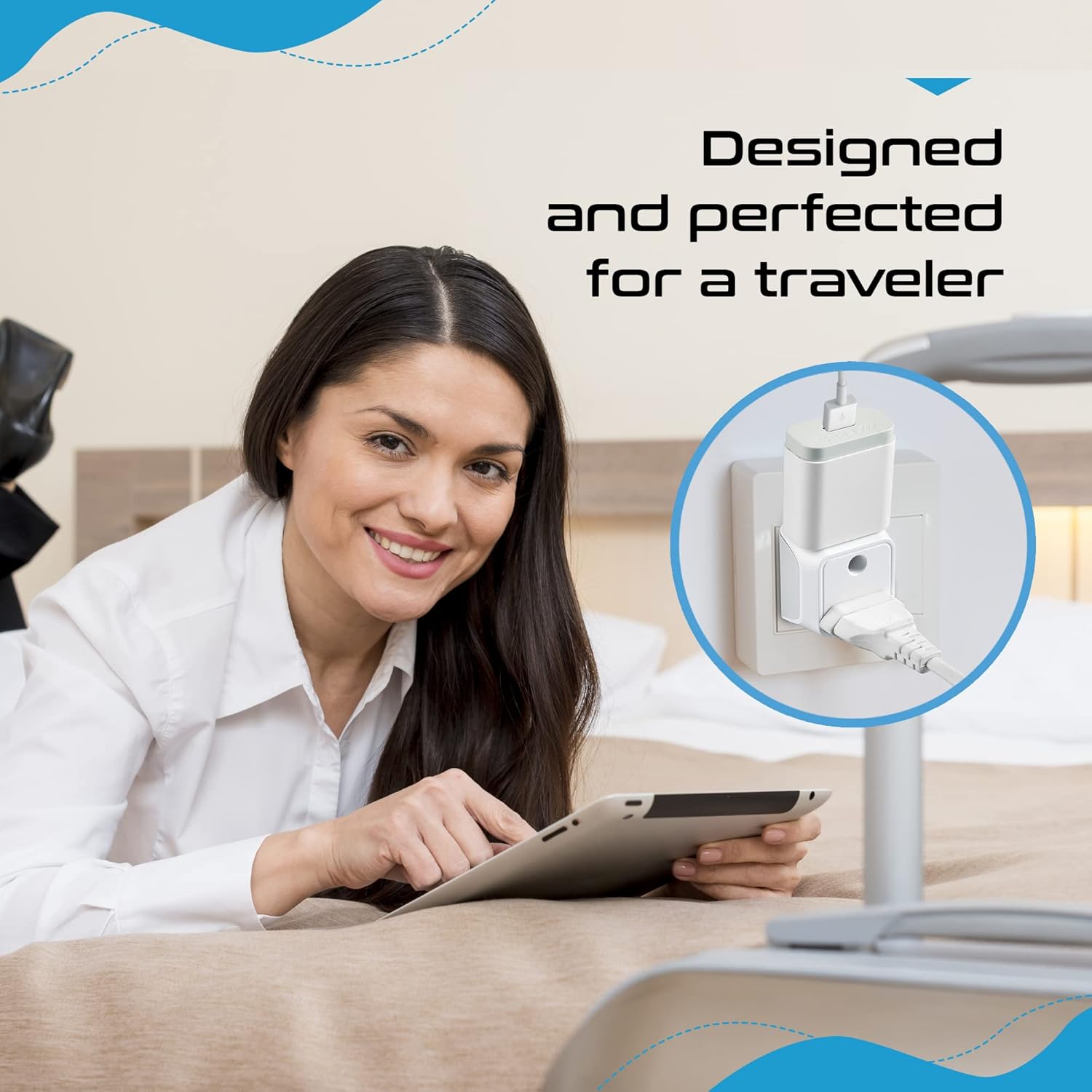 1740938783 Ceptics India to Europe Germany Travel Adapter Plug – 2 in 1 France Adapter Type EF CE Certified RoHS Compliant – White 2 Pack Lifetime Limited Warranty